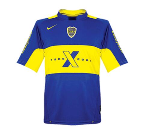 2005 Boca Juniors Retro Home Soccer Jersey Shirt